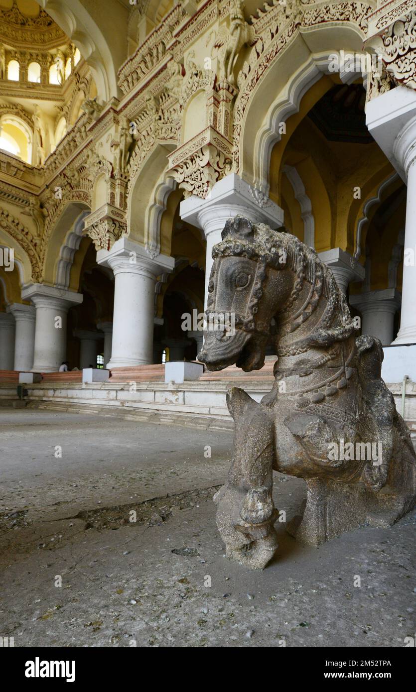 Palais Thirumalai Nayak à Madurai, Tamil Nadu, Inde. Banque D'Images