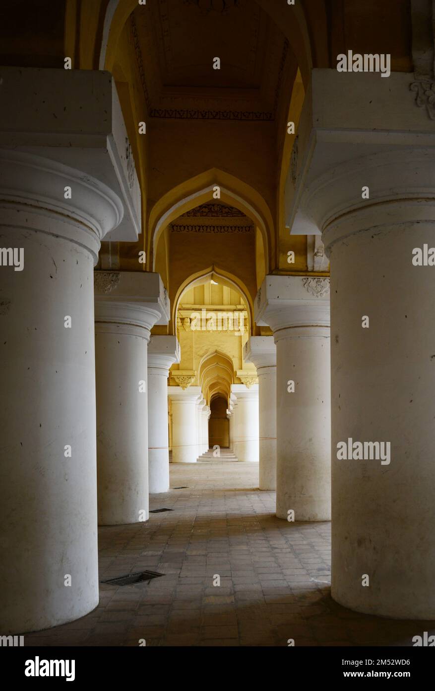 Palais Thirumalai Nayak à Madurai, Tamil Nadu, Inde. Banque D'Images