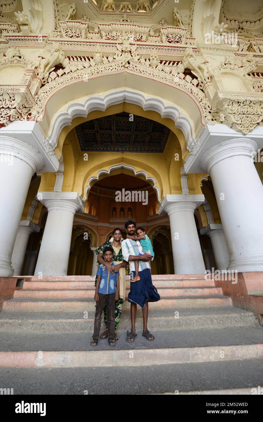 Palais Thirumalai Nayak à Madurai, Tamil Nadu, Inde. Banque D'Images