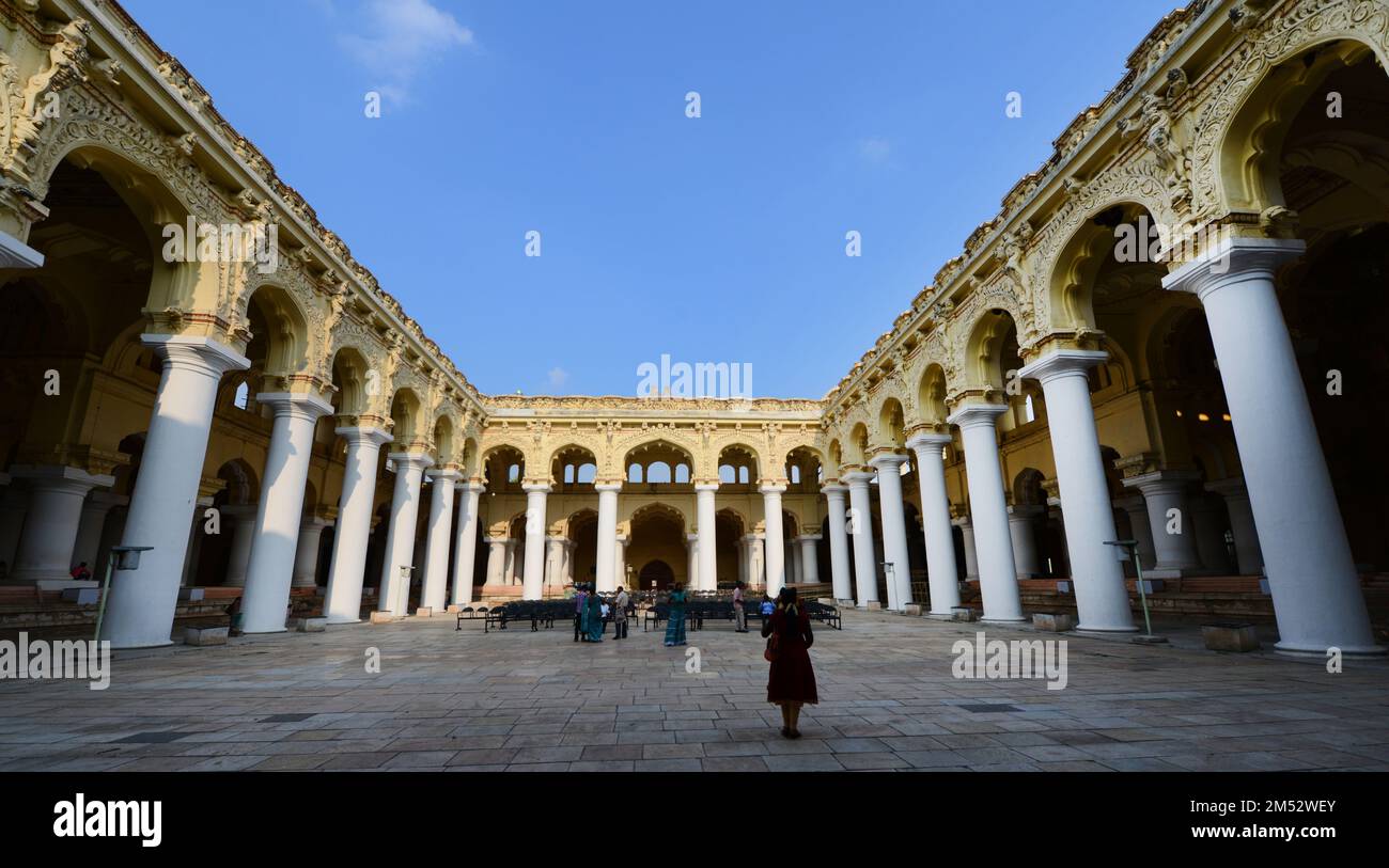 Palais Thirumalai Nayak à Madurai, Tamil Nadu, Inde. Banque D'Images
