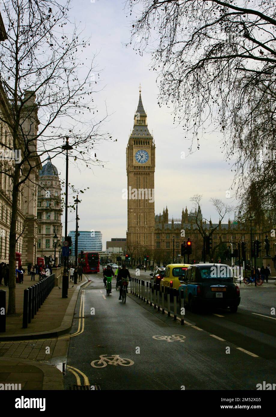 Vue sur Big Ben et les chambres du Parlement, Cité de Westminster, Londres, Royaume-Uni, Europe Banque D'Images