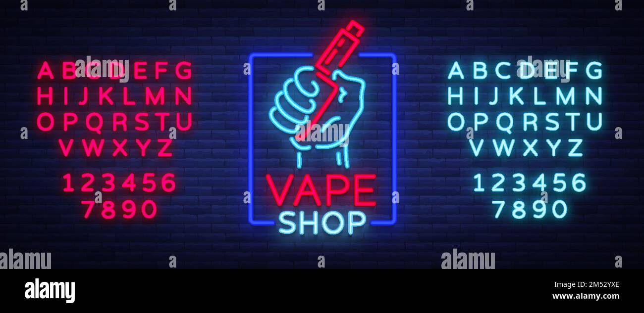 Logo de magasin de vape Banque d'images vectorielles - Page 3
