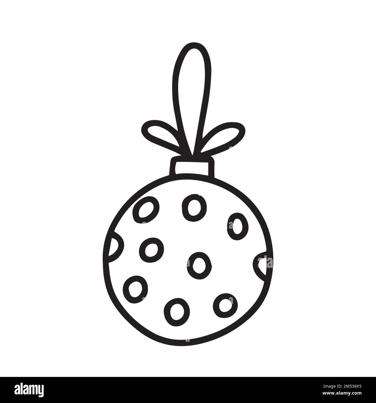 Motif boule de Noël Doodle Illustration de Vecteur