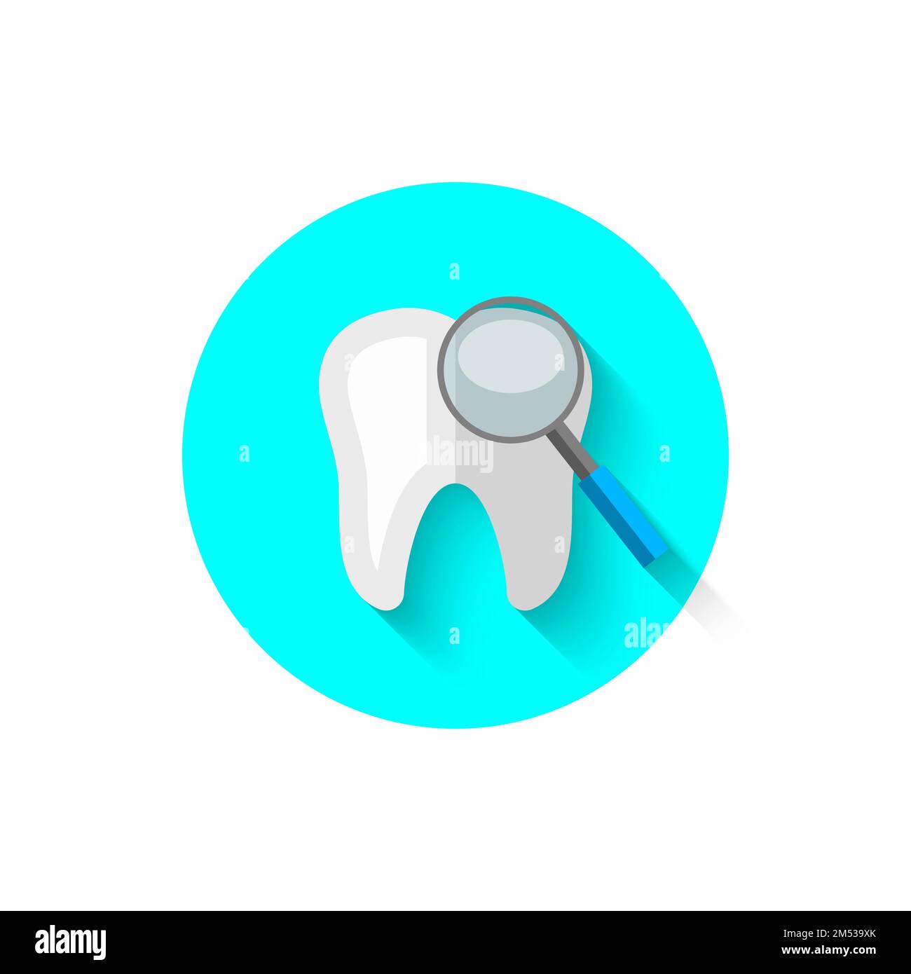 Une revue des dents, illustrée dans une conception plate de l'illustration vectorielle. Icône moderne de la dentisterie. Site Web et conception d'applications mobiles Illustration de Vecteur