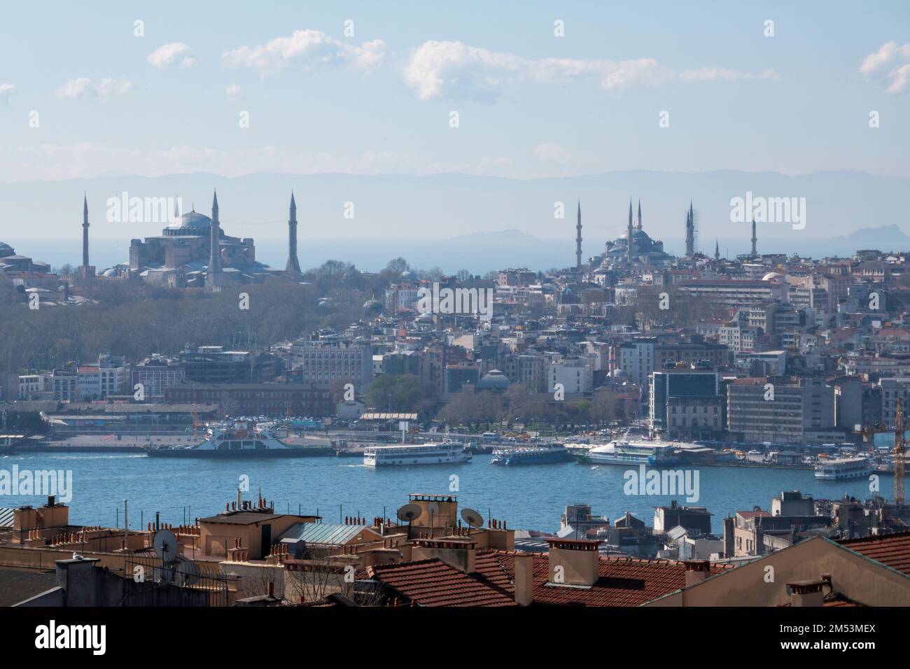 Mosquée bleue (Sultanahmet), Hagia Sophia..péninsule historique de Beyoglu , Istanbul, Turquie Banque D'Images