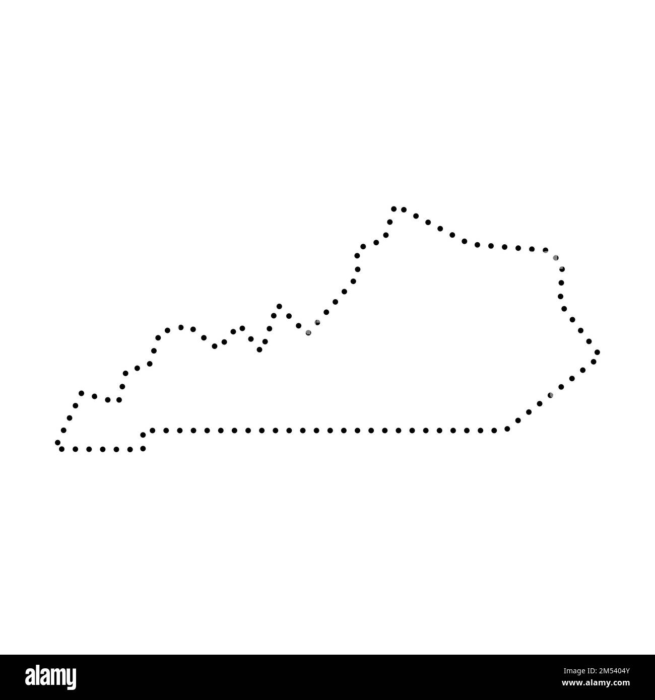 Etat du Kentucky des Etats-Unis d'Amérique, Etats-Unis. Carte simplifiée des contours noirs épais. Illustration simple à vecteur plat Illustration de Vecteur