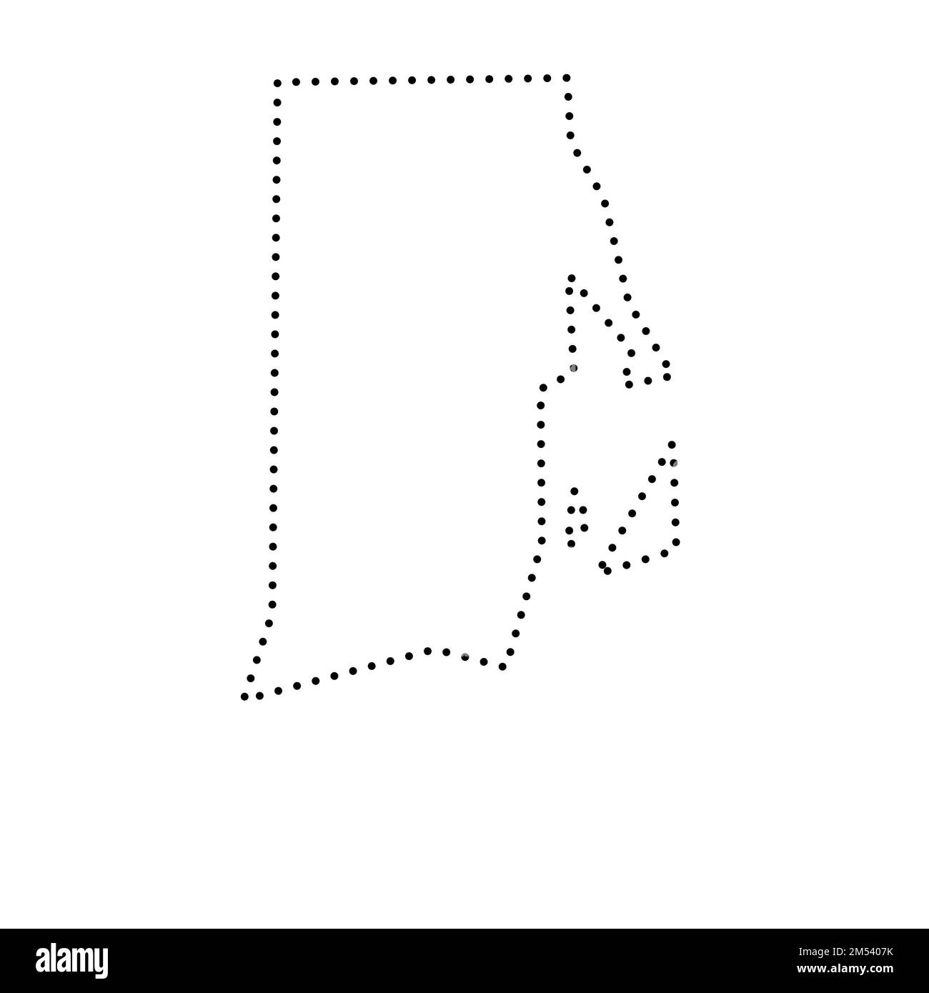 Etat de Rhode Island des Etats-Unis d'Amérique, Etats-Unis. Carte simplifiée des contours noirs épais. Illustration simple à vecteur plat Illustration de Vecteur