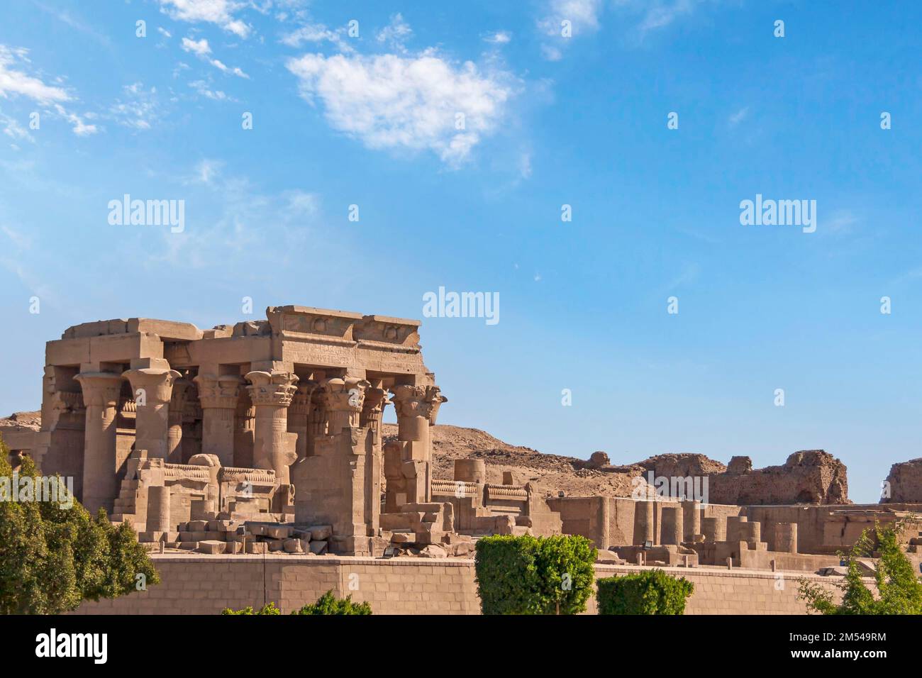 Temple de Sobek et Haroeris, Temple double de Kom Ombo, haute-Égypte, Égypte Banque D'Images