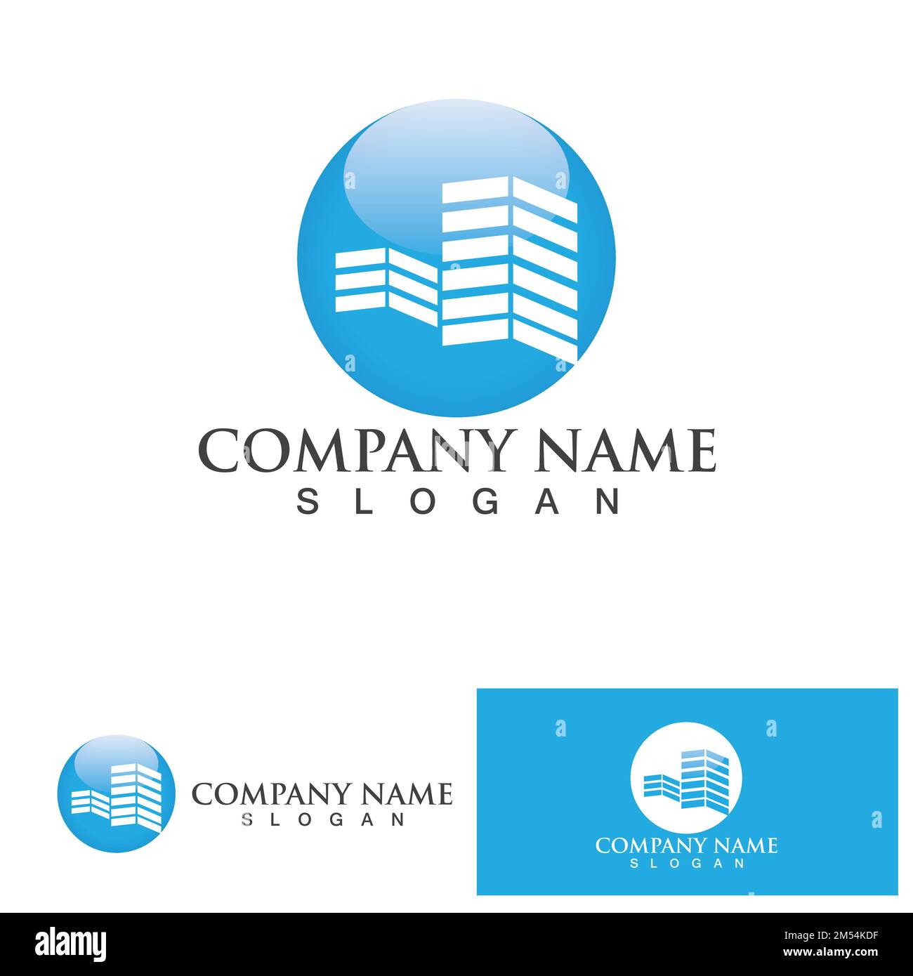 Modèle de logo d'entreprise immobilier, bâtiment, aménagement immobilier et vecteur de logo de construction Illustration de Vecteur
