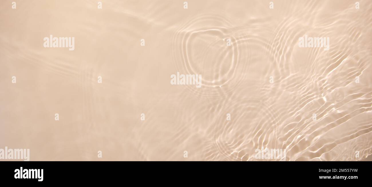 arrière-plan de la bannière transparent beige clair eau vague texture de la surface Banque D'Images