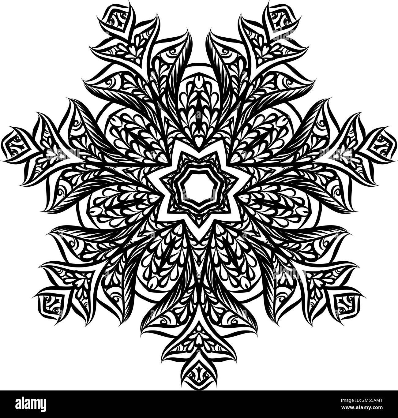 Motif Rond Papier rond en dentelle Doily, flocon de neige Lacy, élément de message ...
