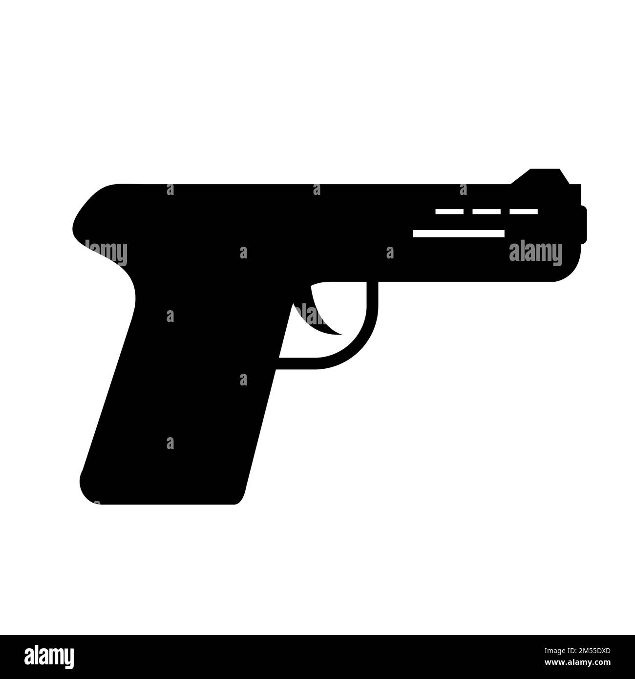 L'icône d'armes à feu isolé sur fond blanc Illustration de Vecteur