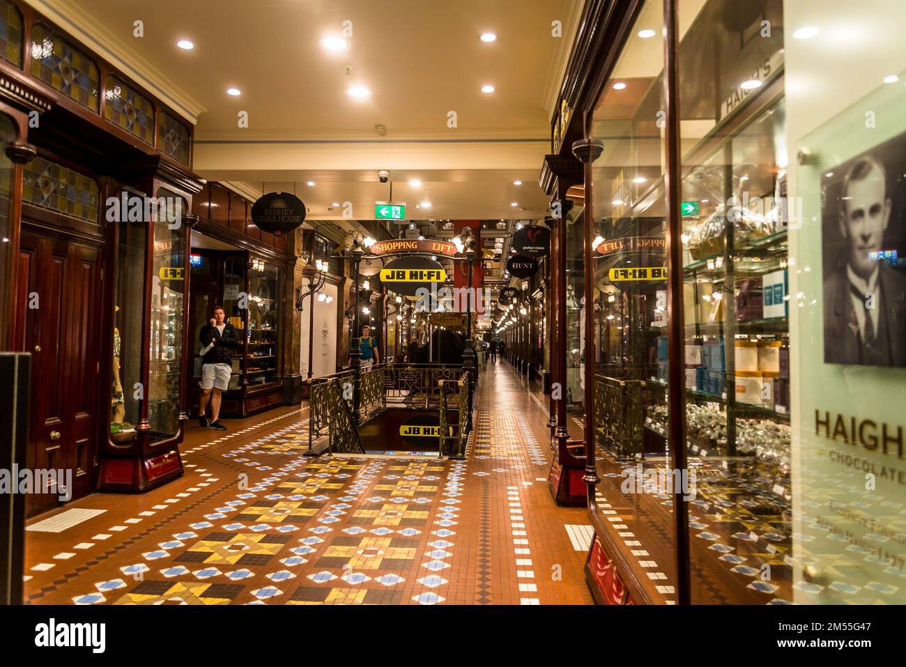 The Strand Arcade, une galerie marchande de style victorien classée au patrimoine mondial, située dans le quartier central des affaires de Sydney, entre Pitt Street Mall et Georg Banque D'Images