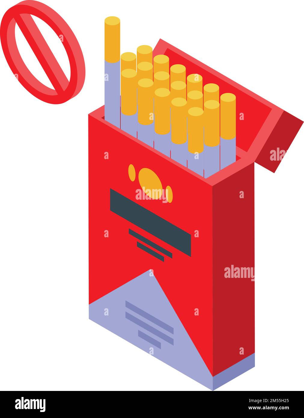 Le lobbyiste ne doit pas fumer icône vecteur isométrique. Campagne de relations publiques. Réunion d'affaires Illustration de Vecteur