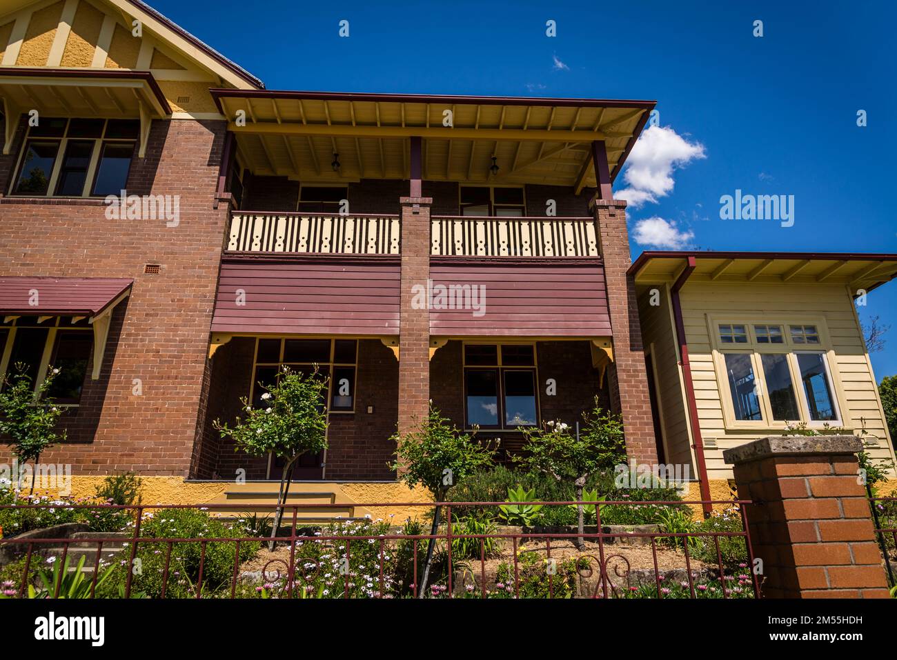 FEDERATION Duplex House, anciennement hébergement pour personnel de chantier naval, maintenant hébergement de vacances, Cockatoo Island, un patrimoine mondial de l'UNESCO à la jonction Banque D'Images