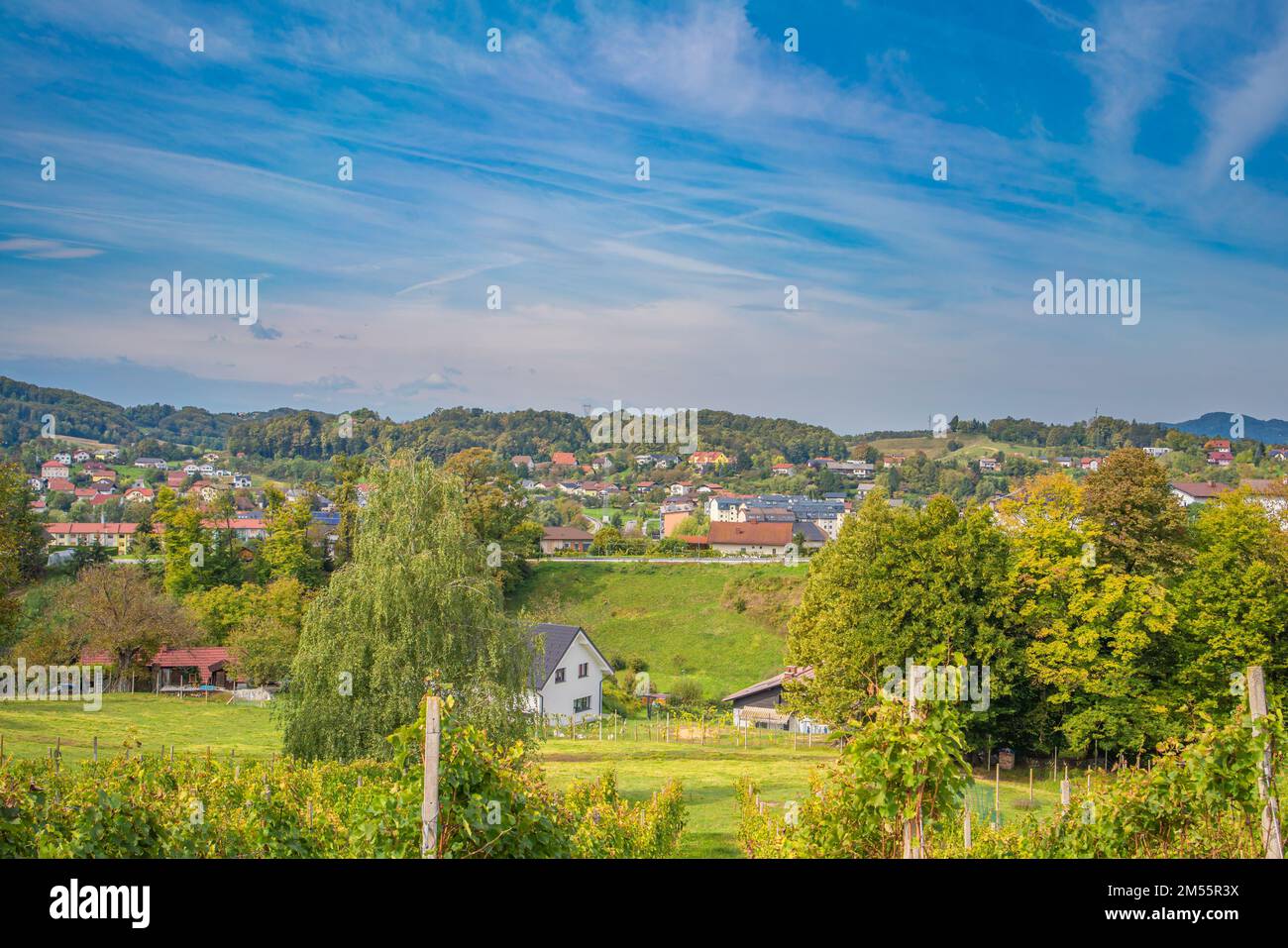 Paysage en automne à Rogaska Slatina thermal de cure de l'eau, spa en Slovénie Banque D'Images