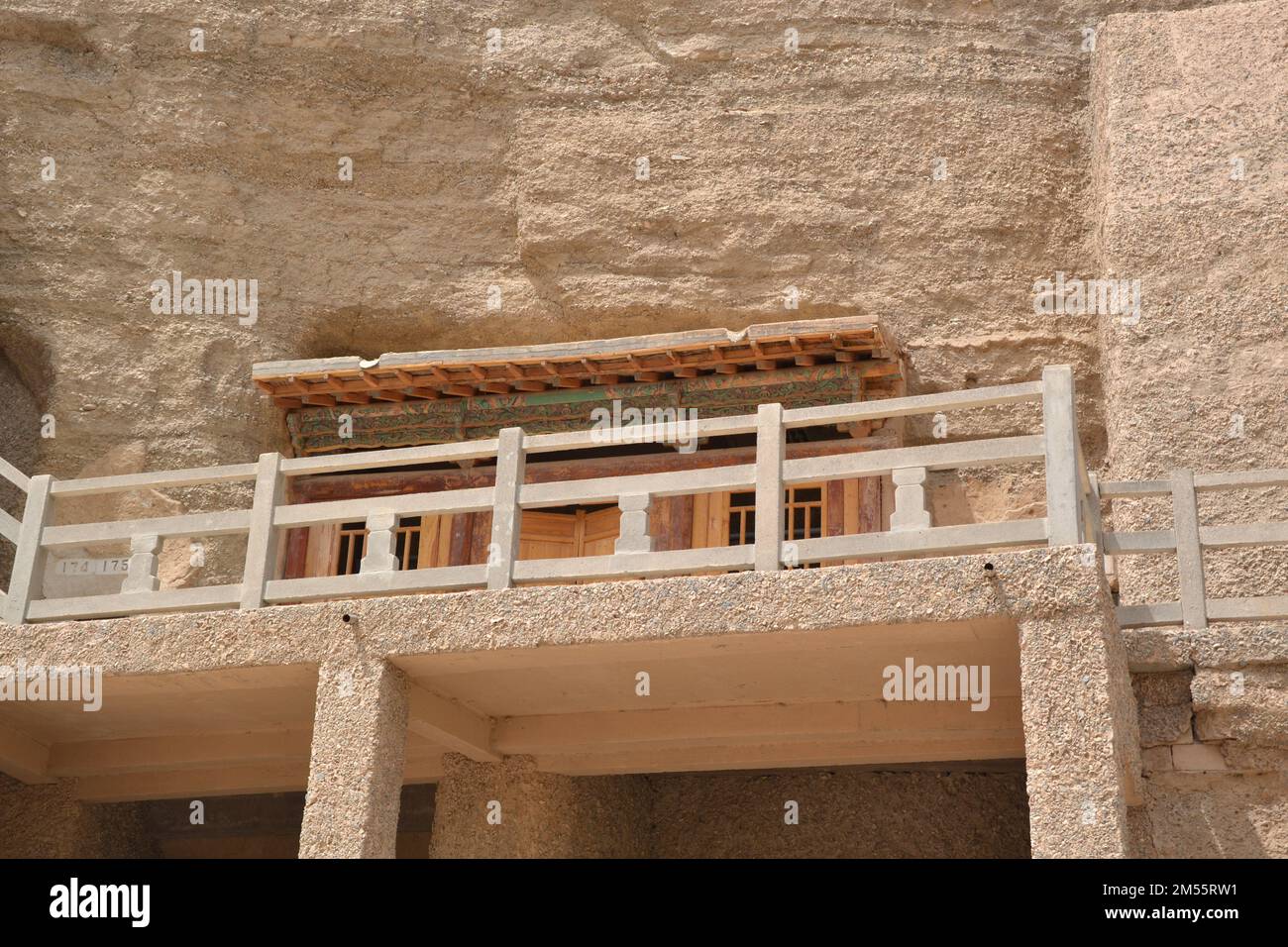 Les grottes de Mogao à Dunhuang, à l'extrémité ouest du corridor Hexi Banque D'Images