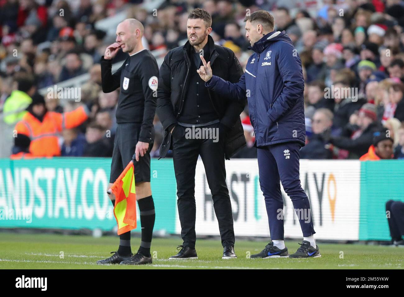 Michael Carrick directeur de Middlesbrough pendant le match de championnat de Sky Bet Middlesbrough vs Wigan Athletic au stade Riverside, Middlesbrough, Royaume-Uni, 26th décembre 2022 (photo de James Heaton/News Images) Banque D'Images