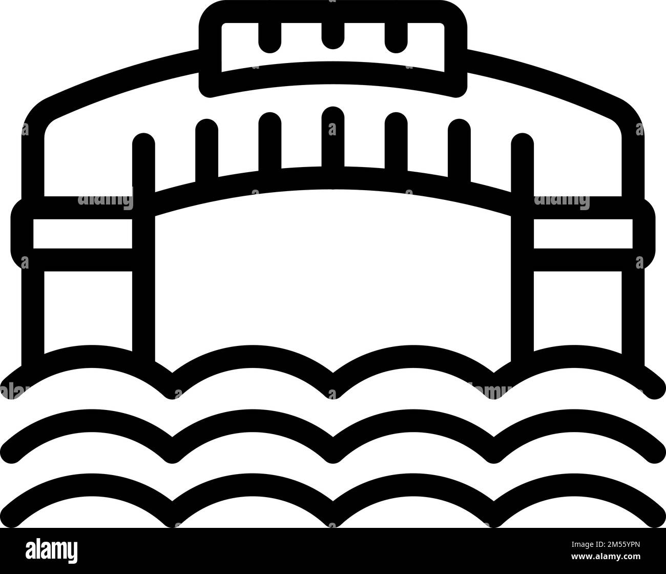 Vecteur de contour de l'icône de voyage en mer. Éducation au tourisme. Monde à l'étranger Illustration de Vecteur