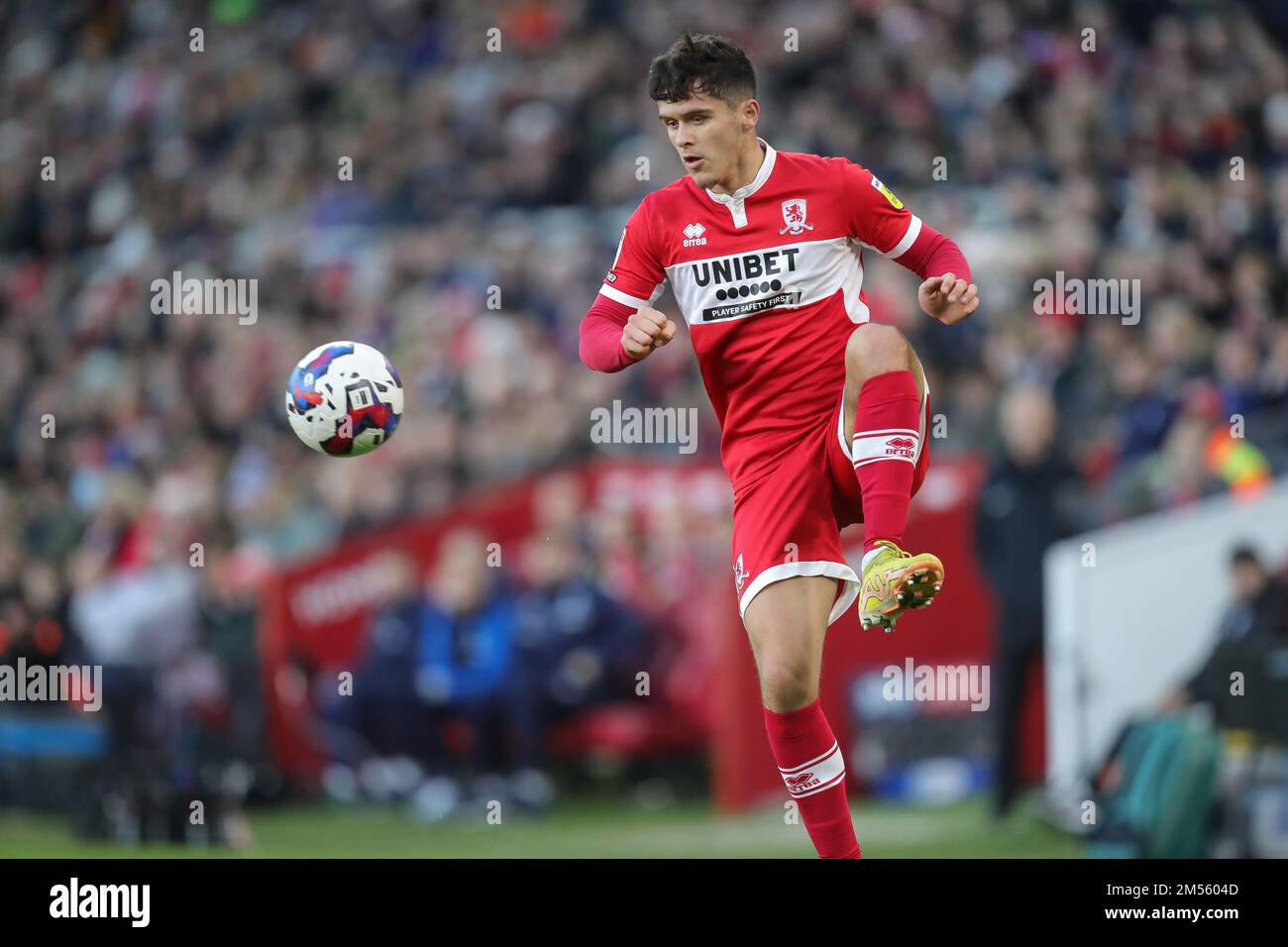 Ryan Giles #3 de Middlesbrough en action pendant le match de championnat de Sky Bet Middlesbrough vs Wigan Athletic au stade Riverside, Middlesbrough, Royaume-Uni, 26th décembre 2022 (photo de James Heaton/News Images) Banque D'Images