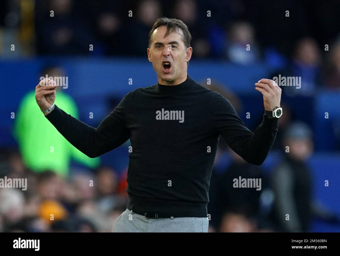 Julen Lopetegui, responsable de Wolverhampton Wanderers, lors du match de la Premier League à Goodison Park, Liverpool. Date de la photo: Lundi 26 décembre 2022. Banque D'Images