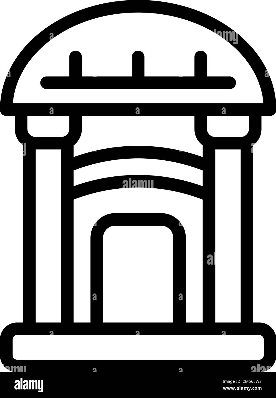 Vecteur de contour de l'icône d'été. Pergola maison. Jardin de belvédère Illustration de Vecteur