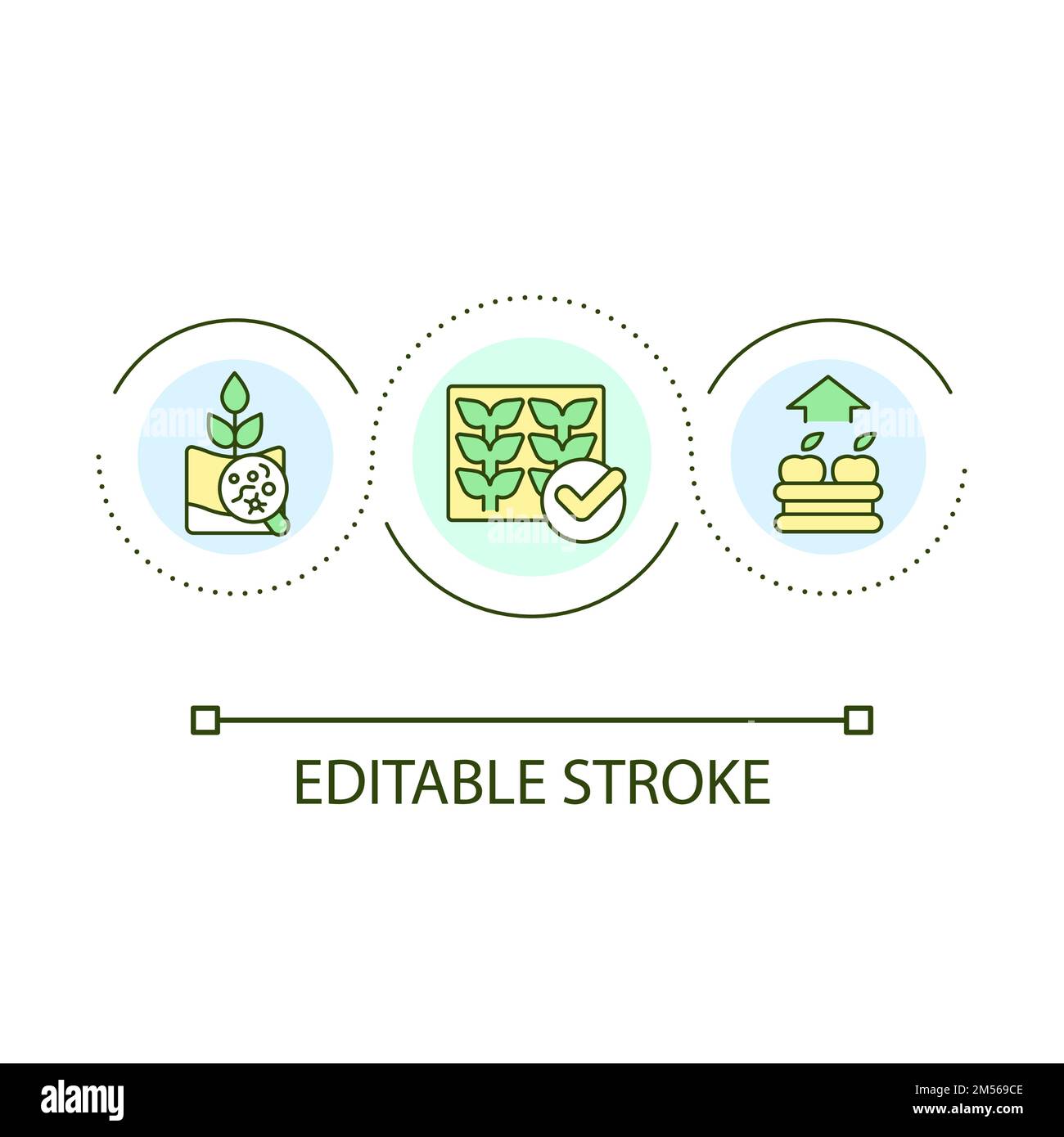 Icône de concept de boucle de sol sain Illustration de Vecteur