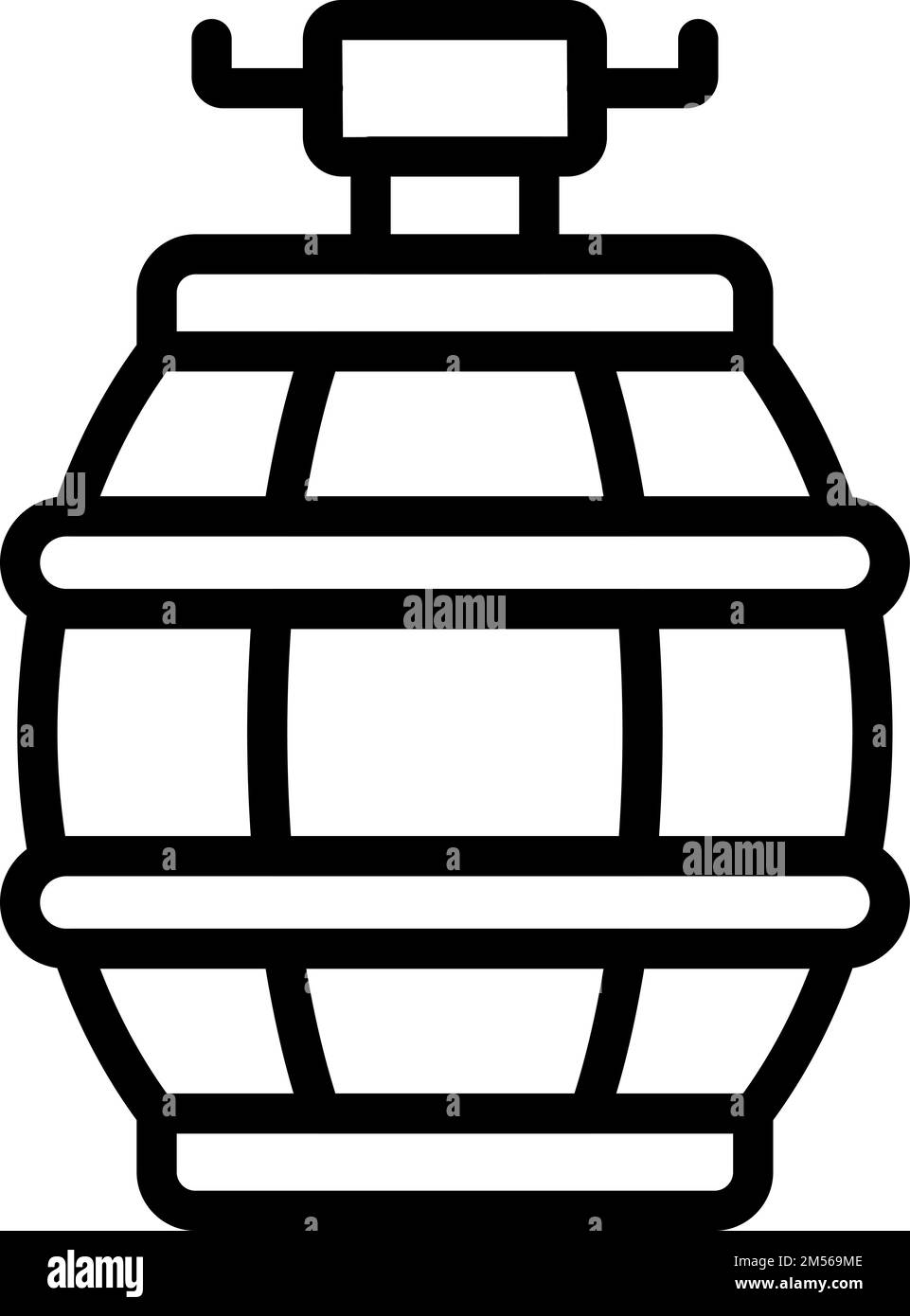 Vecteur de contour de l'icône du canon à vin. Bouteille de cave. Vigne alimentaire Illustration de Vecteur