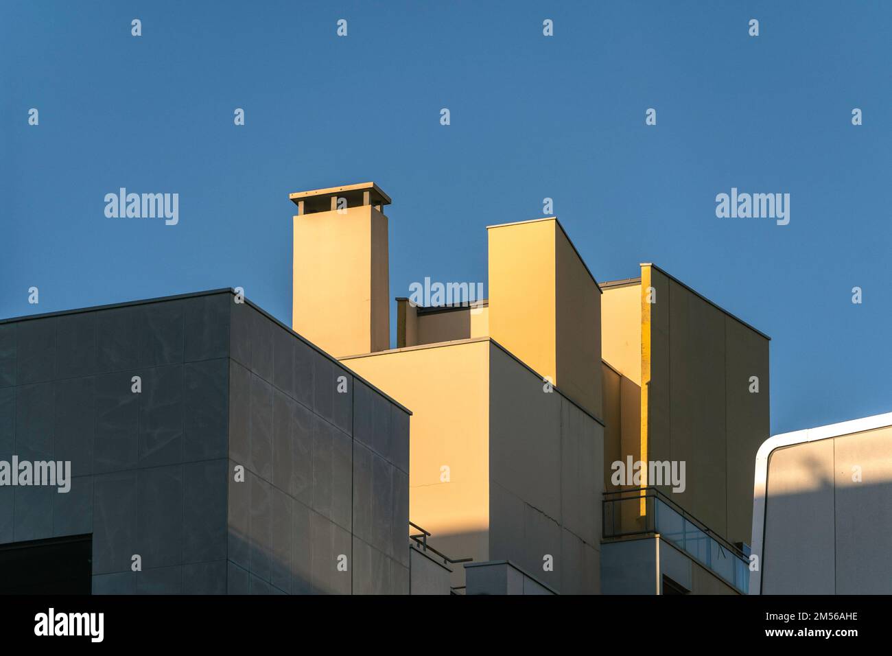 Façade du bâtiment dans le quartier 13th, Paris, 2022 Banque D'Images