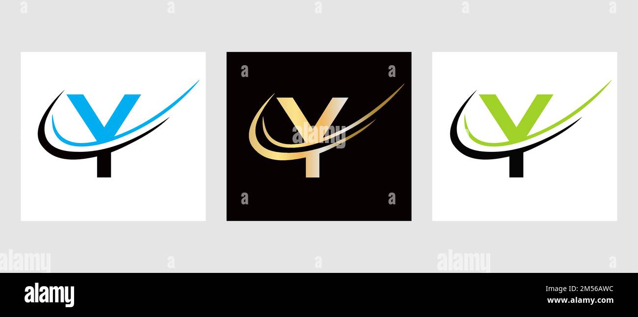Modèle de conception du logo lettre y initial. Monogramme y lettre logo ...