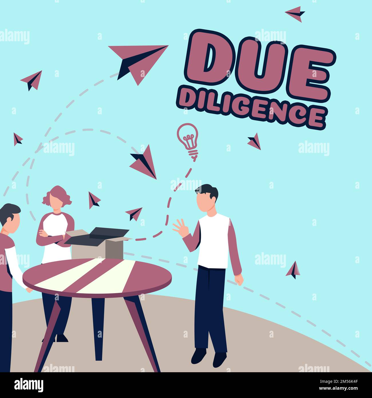 Affiche indiquant la diligence raisonnable. Internet concept éviter de nuire à d'autres biens d'affaires pour un accord Banque D'Images