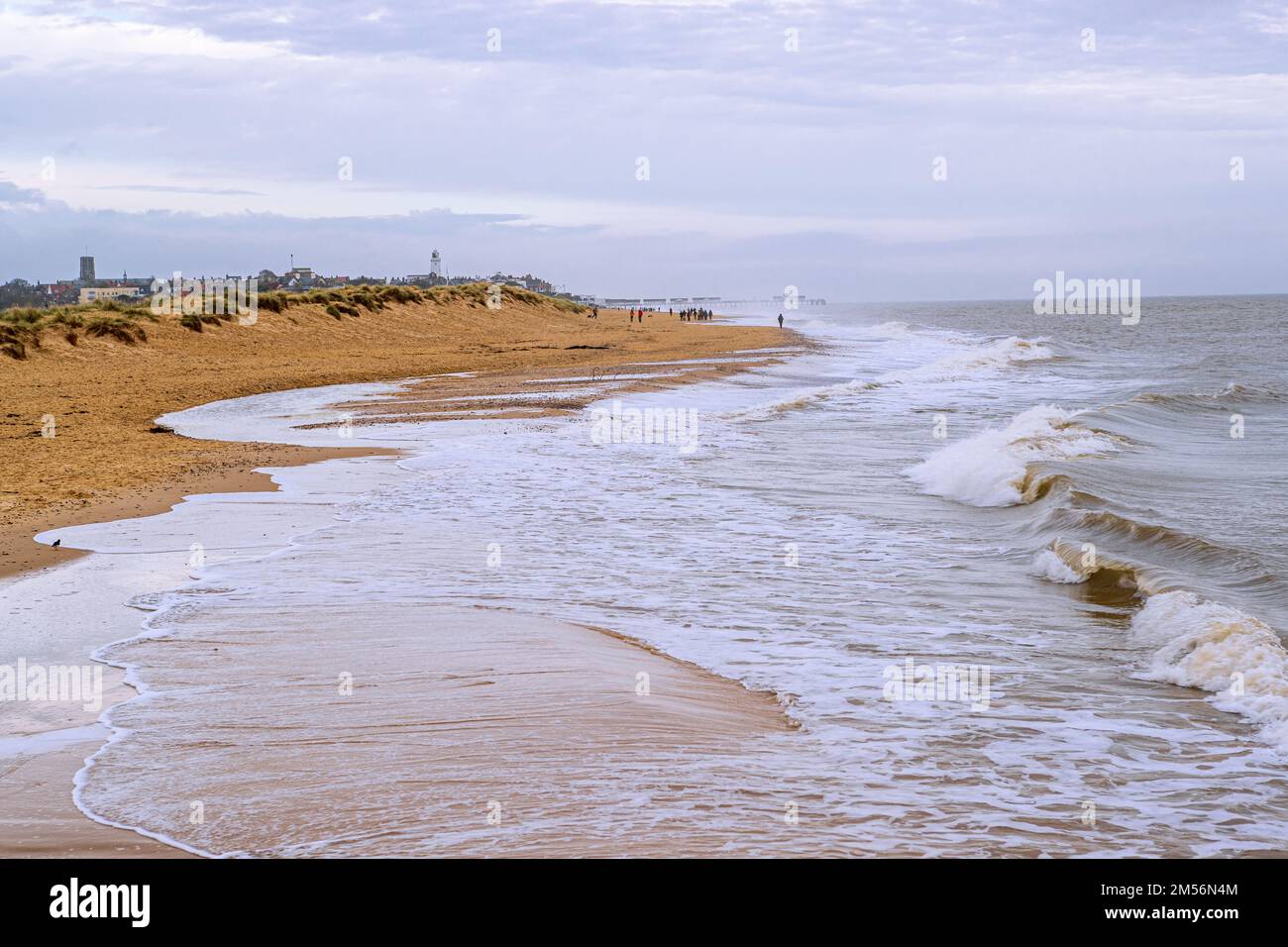 plage de southwold sur la côte du suffolk décembre Banque D'Images