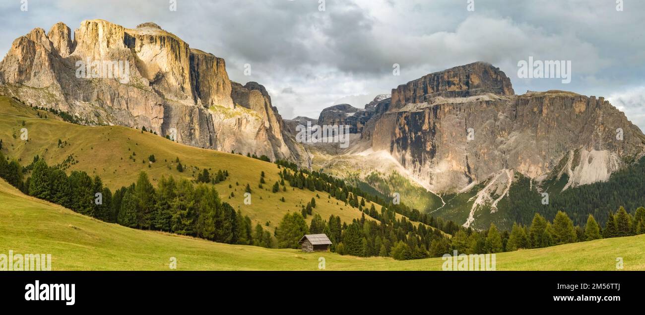 Paysage de montagne Sella Ronda dans les Dolomites montagnes, Italie Banque D'Images