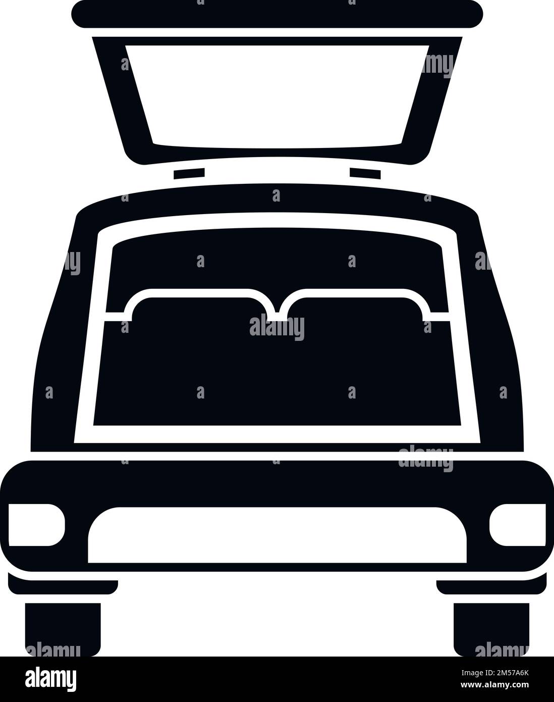 vecteur simple d'icône de coffre à bagages. porte de voiture