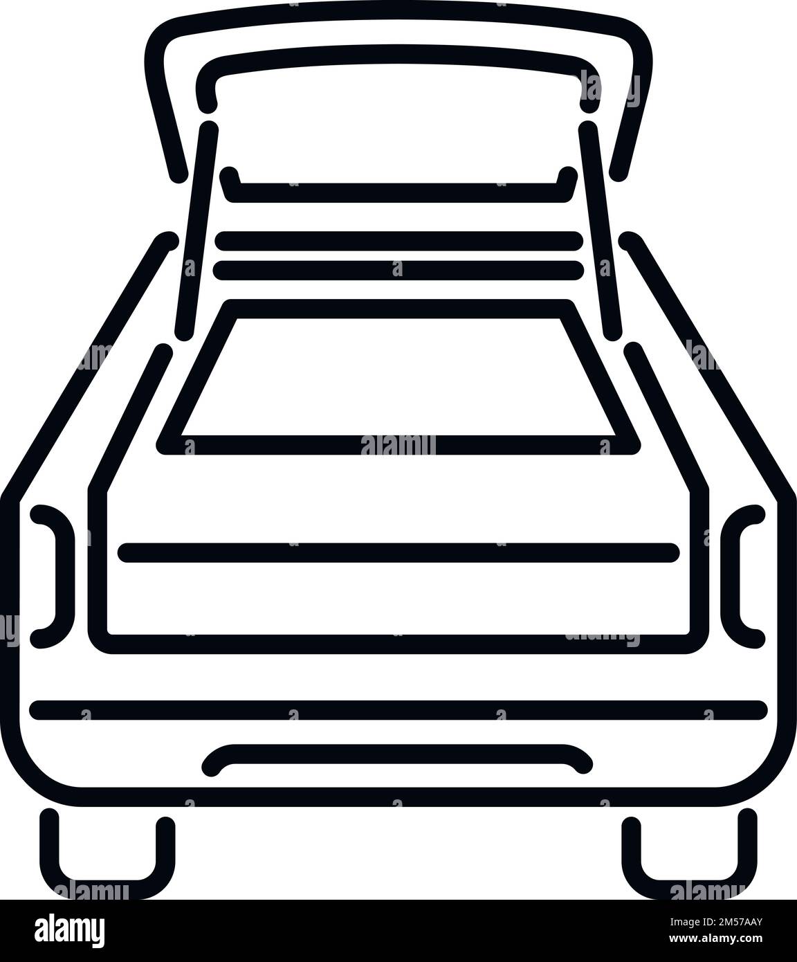vecteur simple d'icône de coffre à bagages. porte de voiture