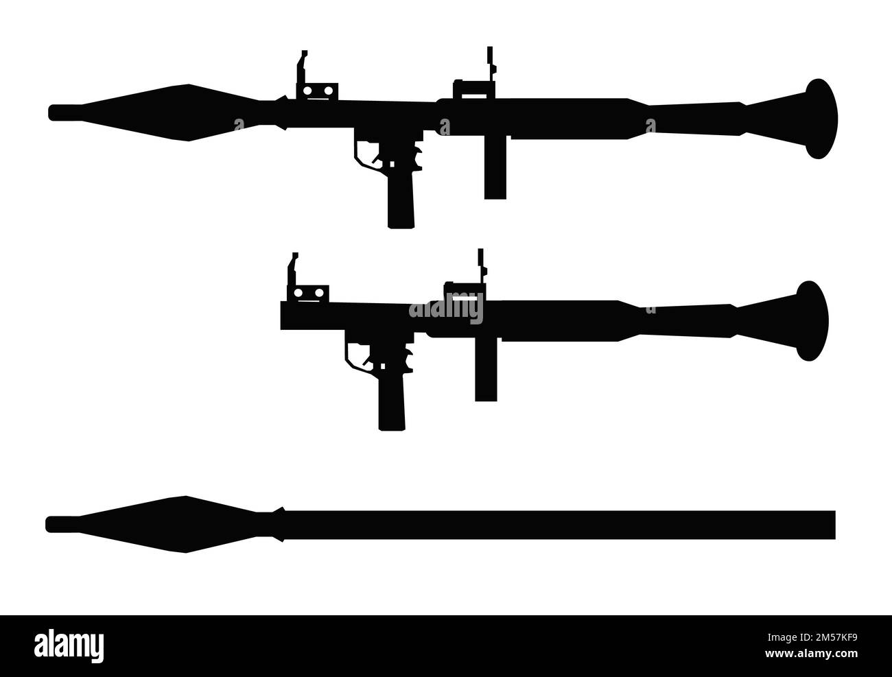 RPG-7 icône de la grenade Rocket sur fond blanc. panneau lance-roquettes. Symbole lance-roquettes RPG-7. style plat. Banque D'Images