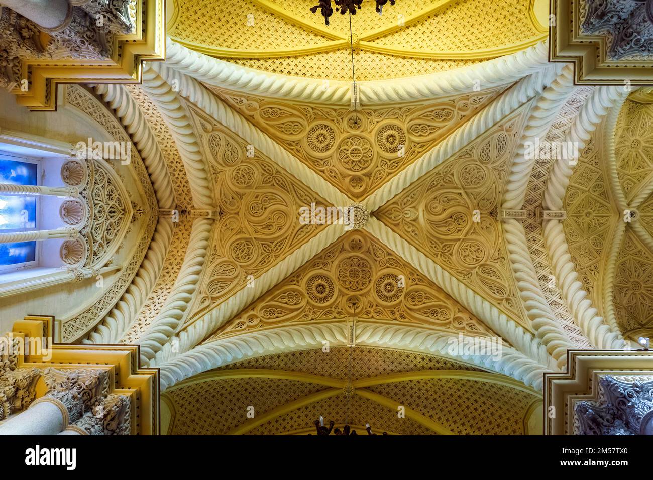 Plafond - la cathédrale royale (le vrai Duomo) d'Erice - Sicile, Italie Banque D'Images