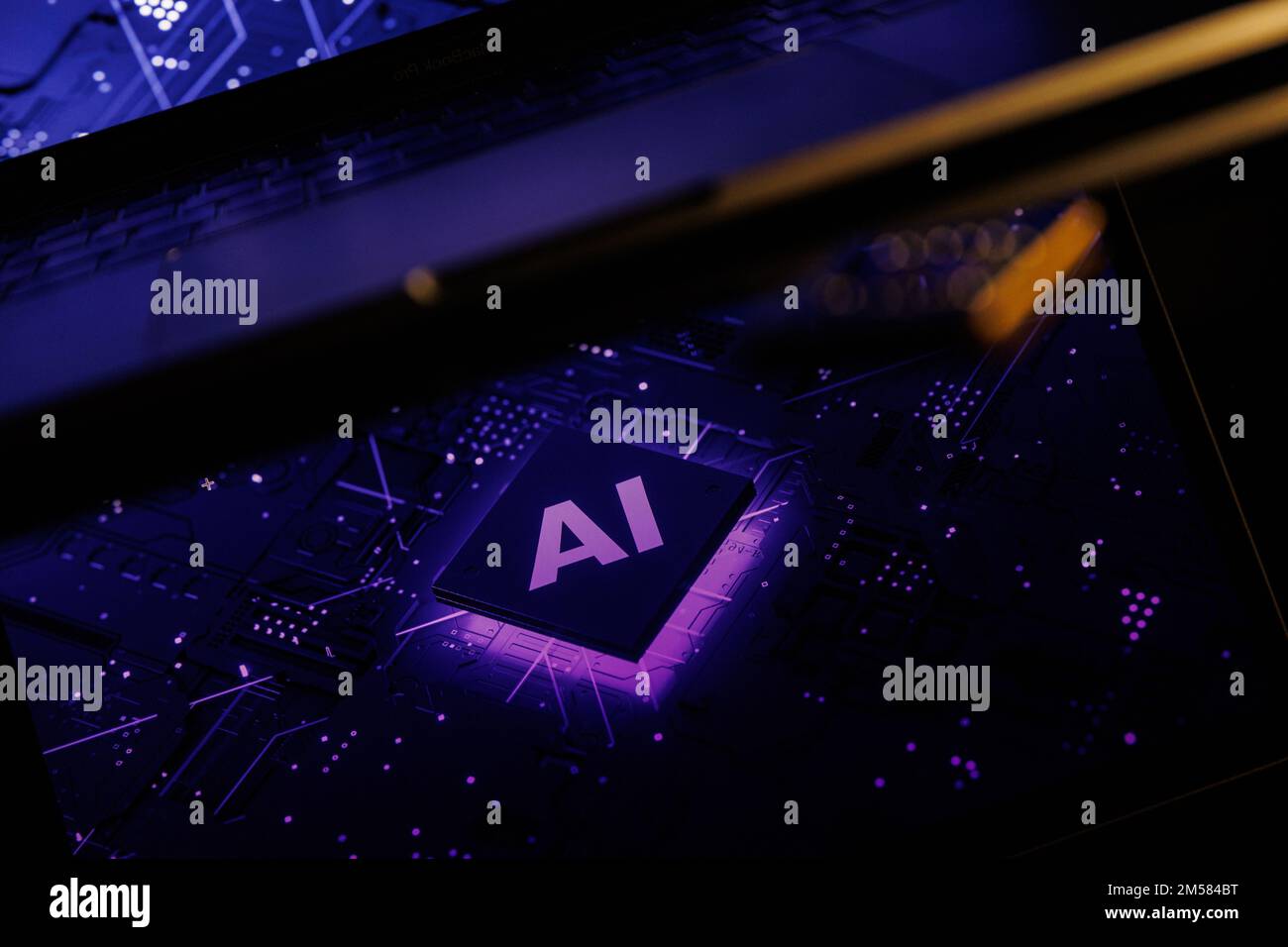 Image conceptuelle ai. Intelligence artificielle Banque D'Images