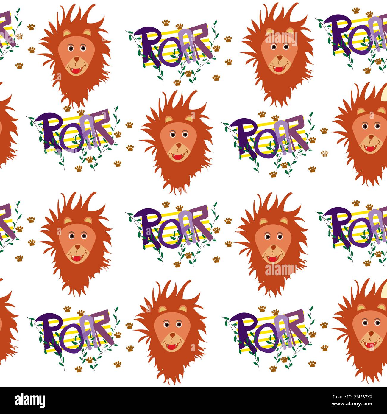 Beau modèle pour les jeunes lions transparente avec fond clair ; vector Illustration de Vecteur