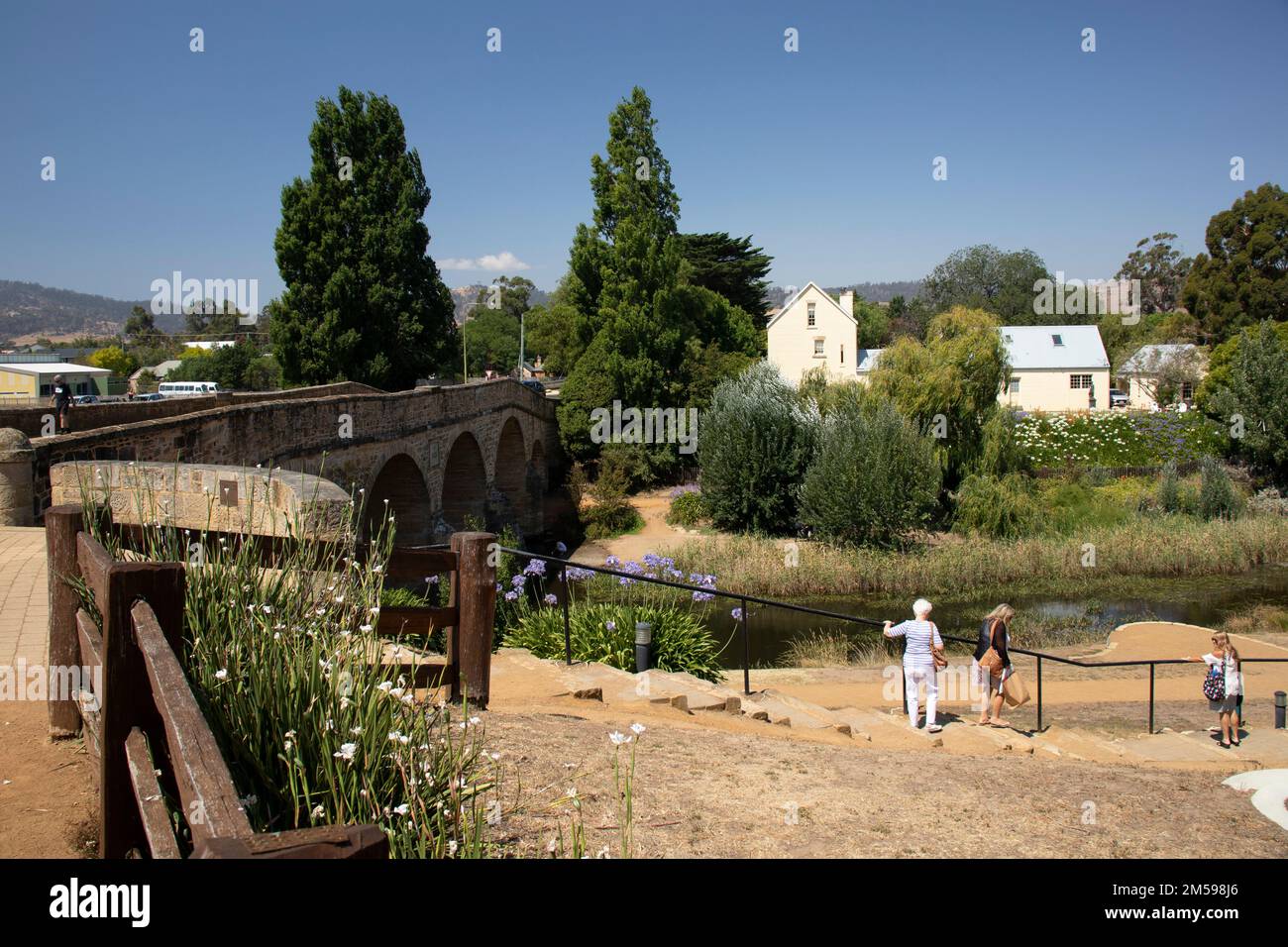 Richmond Bridge, à Richmond Village, Tasmanie, Australie, c'est le plus ancien pont d'Australie, toujours en service. Construit en 1823 Banque D'Images