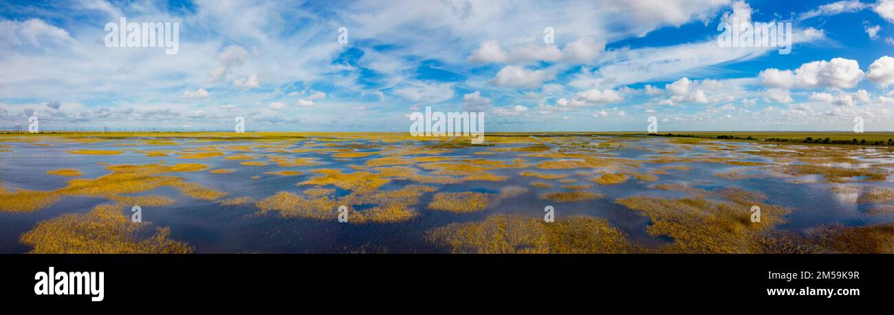 Photo aérienne paysages naturels des Everglades de Floride Banque D'Images