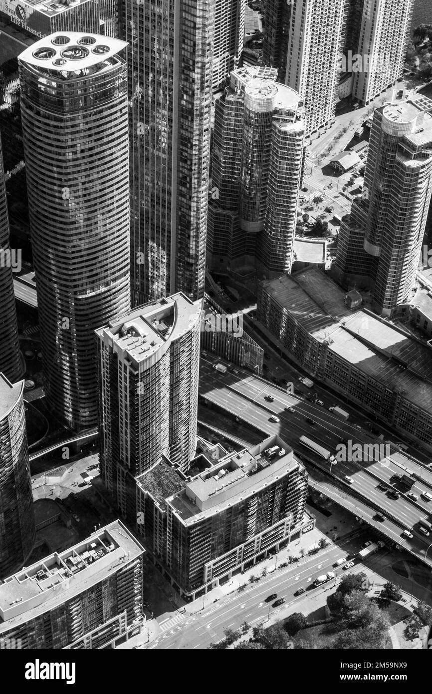 Toronto, Ontario, Canada City Life et vue sur la ville avec la Tour CN Banque D'Images
