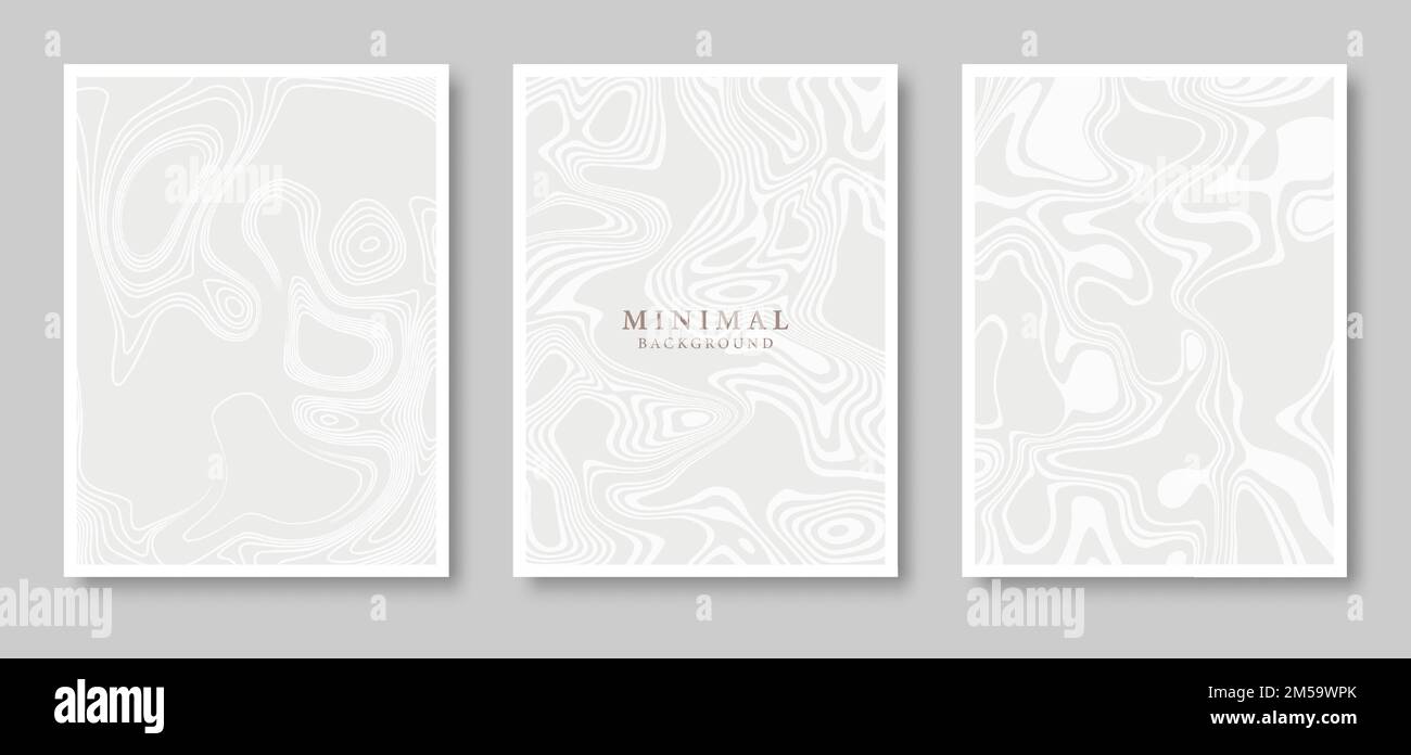 Ensemble de couverture moderne. Motif de lignes ondulées abstrait.Collection créative pour l'arrière-plan professionnel, modèle de brochure, brochure, prospectus. Illustration de Vecteur