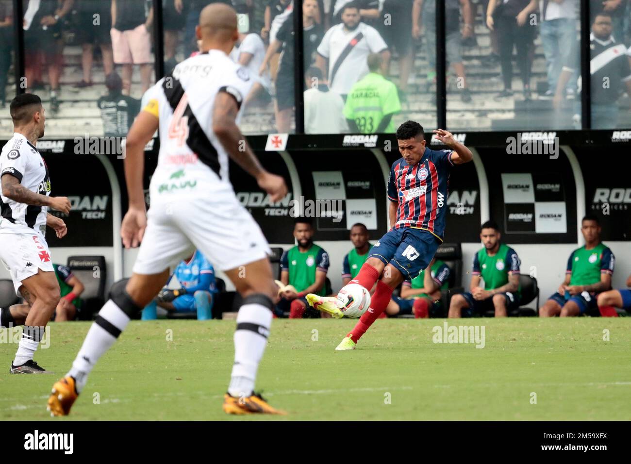 Rio de Janeiro, Brésil, 15 mai 2022. Joueurs de football, pendant le jeu Vasco x Bahia pour le championnat brésilien de série B, dans le stade de São Jan Banque D'Images