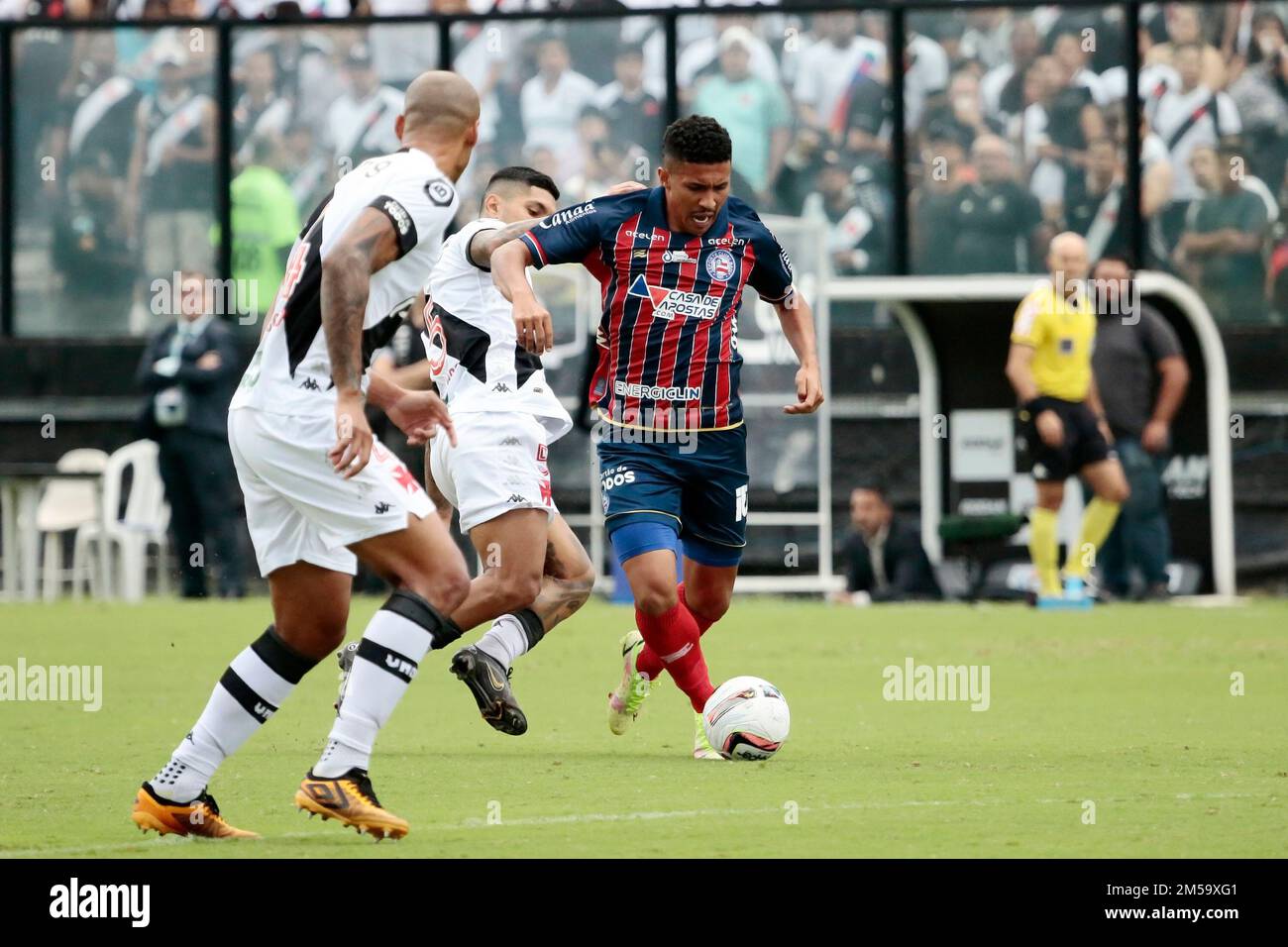Rio de Janeiro, Brésil, 15 mai 2022. Joueurs de football, pendant le jeu Vasco x Bahia pour le championnat brésilien de série B, dans le stade de São Jan Banque D'Images