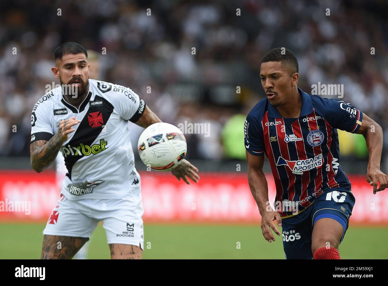 Rio de Janeiro, Brésil, 15 mai 2022. Joueurs de football, pendant le jeu Vasco x Bahia pour le championnat brésilien de série B, dans le stade de São Jan Banque D'Images