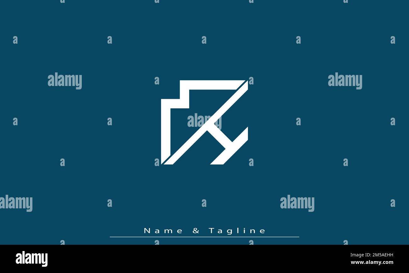 Lettres de l'alphabet initiales Monogram logo MH , HM Illustration de Vecteur