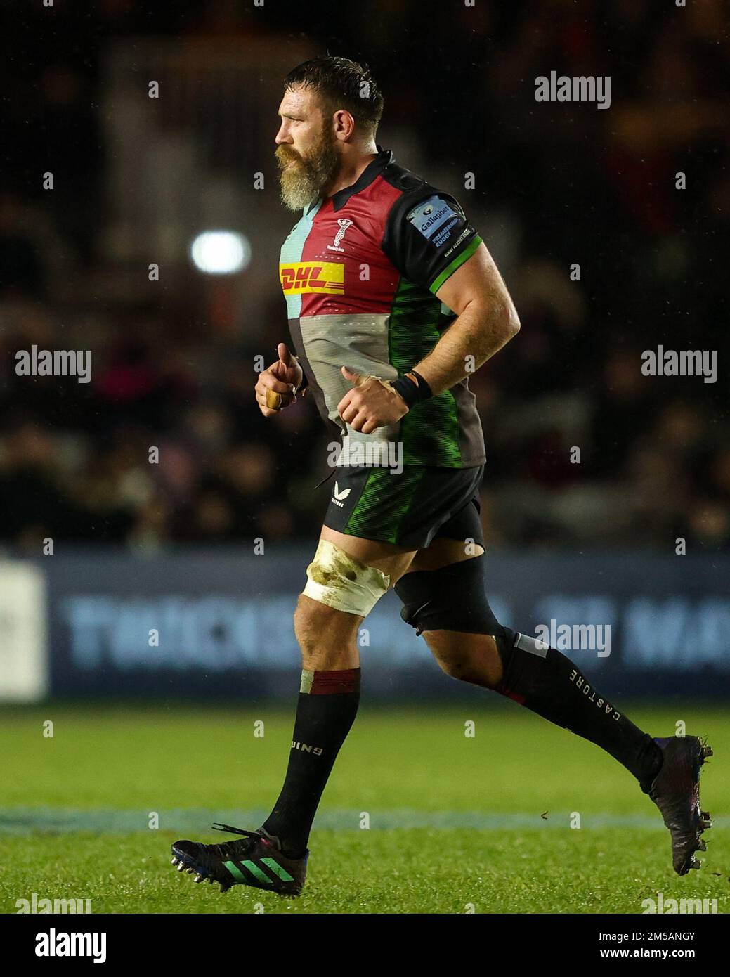 Londres, Royaume-Uni. 27th décembre 2022. Wilco Louw de Harlequins pendant le match Gallagher Premiership Harlequins vs Bristol Bears à Twickenham Stoop, Londres, Royaume-Uni, 27th décembre 2022 (photo de Nick Browning/News Images) à Londres, Royaume-Uni le 12/27/2022. (Photo de Nick Browning/News Images/Sipa USA) crédit: SIPA USA/Alay Live News Banque D'Images