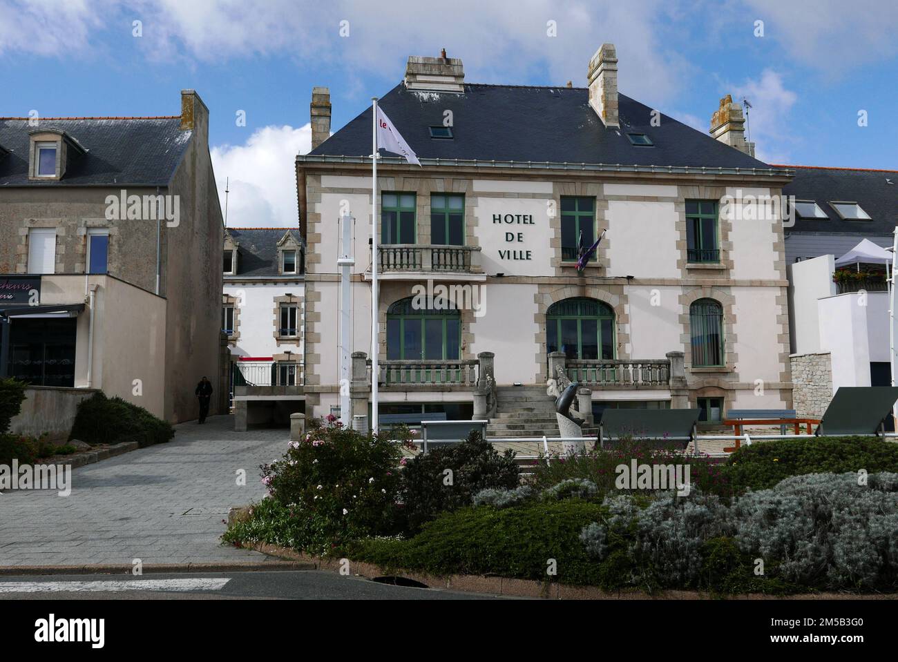 Le Guilvinec, Hôtel de ville, Finistère, Bretagne, France, Europe Banque D'Images