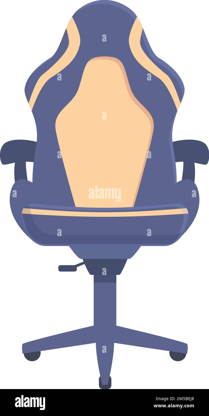 Vecteur de dessin animé d'icône de siège de joueur ergonomique. Chaise de jeux. Bureau informatique Illustration de Vecteur